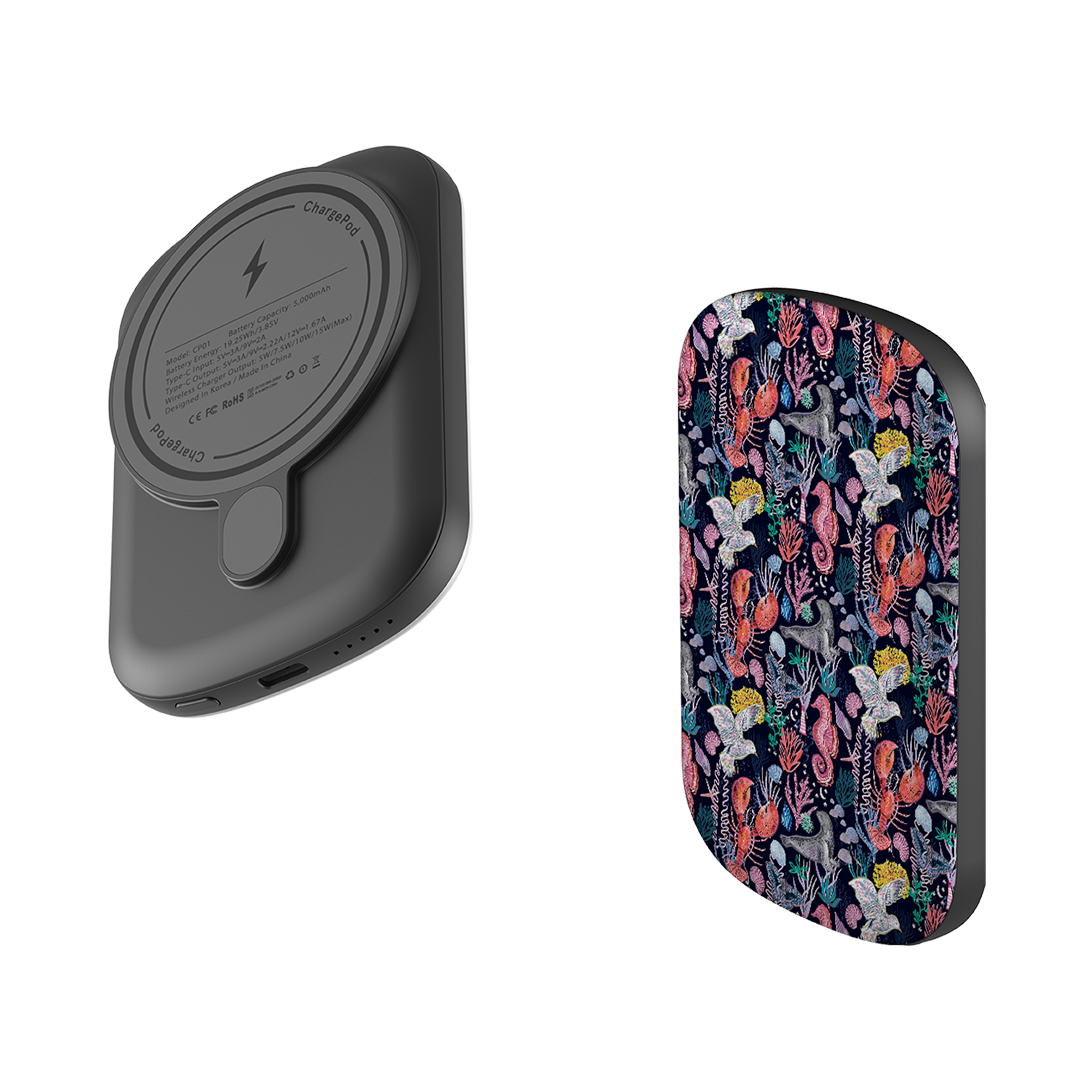 MagSafe Power Bank - Coastline Pattern A By Emma Frances Grant