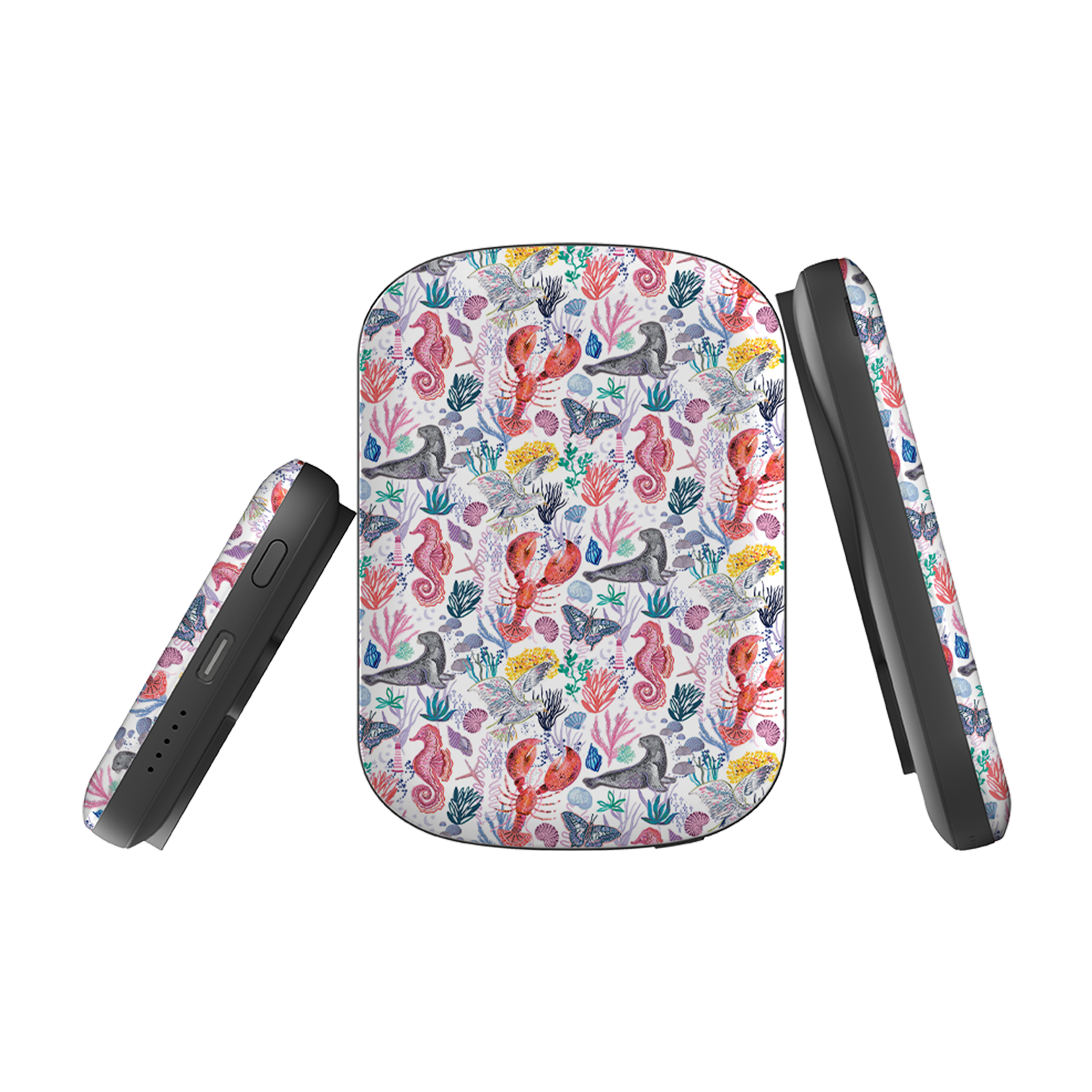 MagSafe Power Bank - Coastline Pattern B By Emma Frances Grant