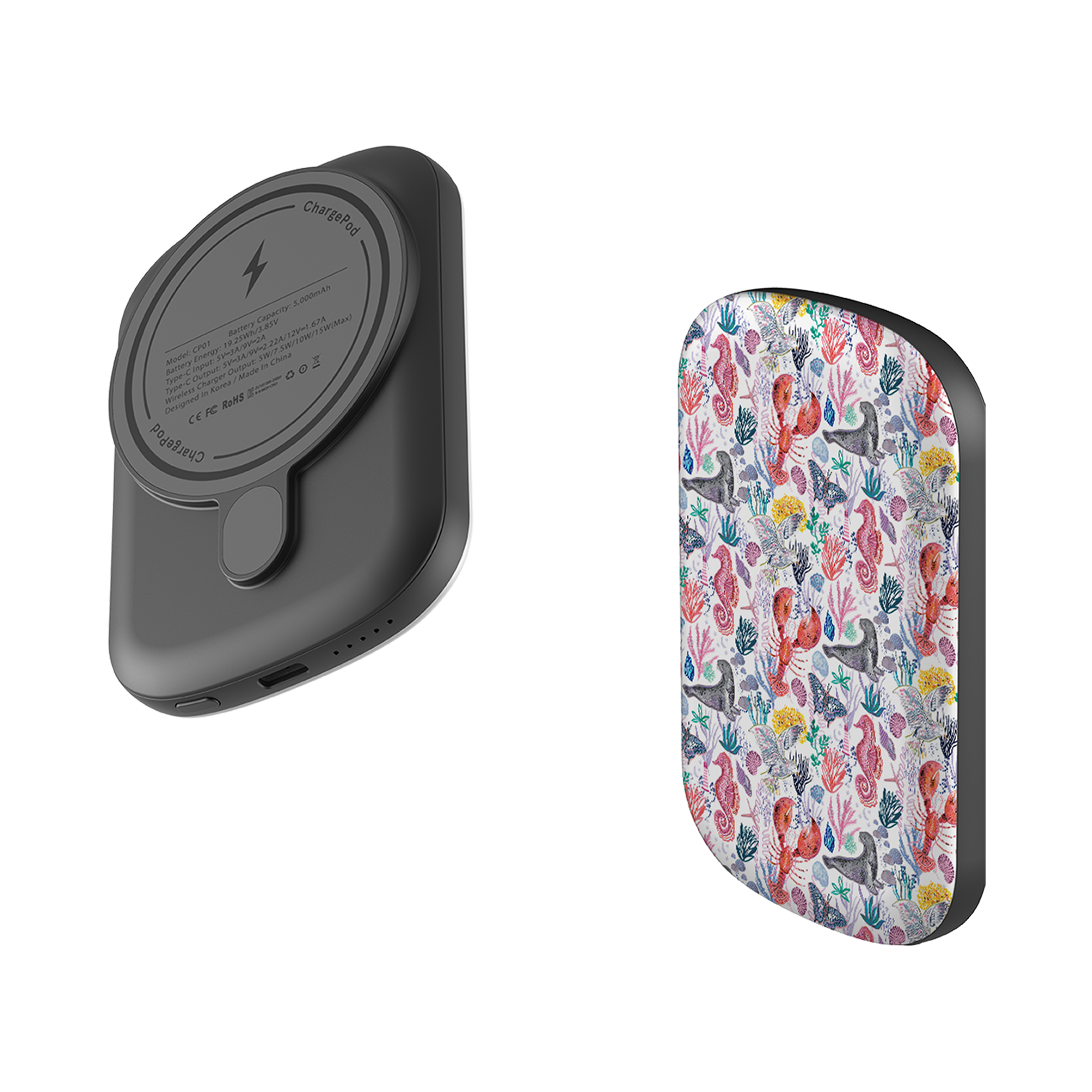 MagSafe Power Bank - Coastline Pattern B By Emma Frances Grant