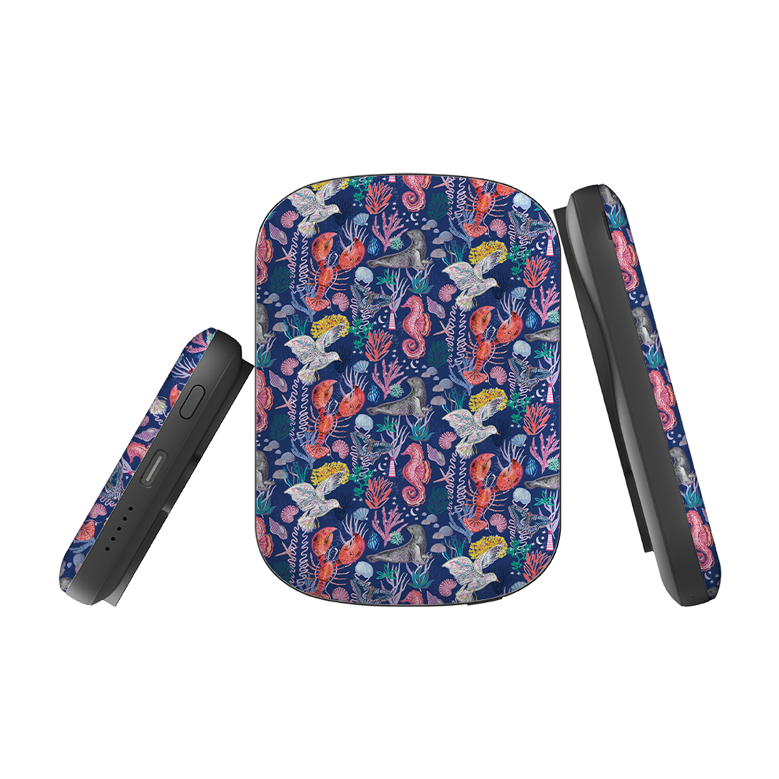 MagSafe Power Bank - Coastline Pattern C By Emma Frances Grant