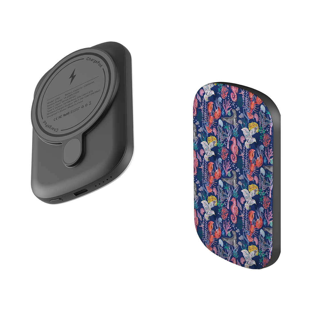 MagSafe Power Bank - Coastline Pattern C By Emma Frances Grant