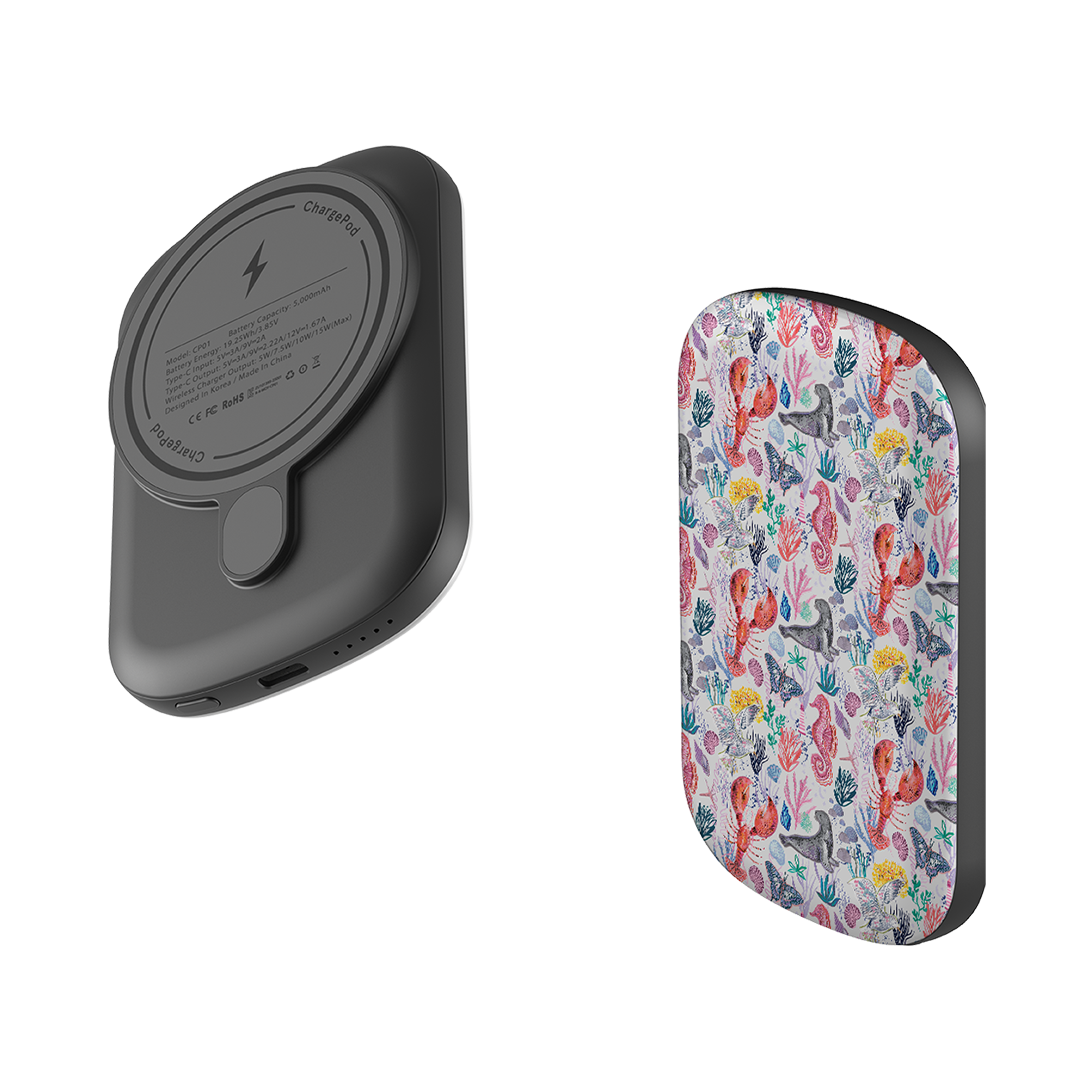 MagSafe Power Bank - Coastline Pattern D By Emma Frances Grant