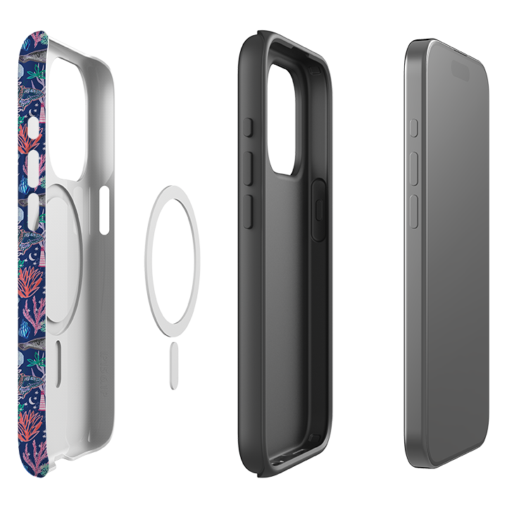 iPhone MagSafe Tough Case - Coastline Pattern C By Emma Frances Grant