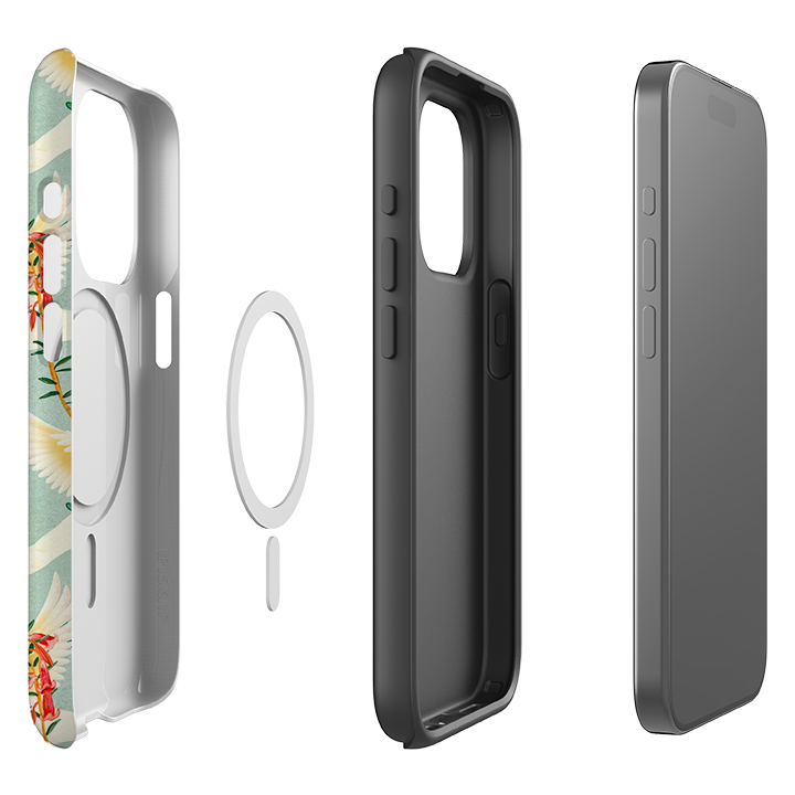 iPhone MagSafe Tough Case - Cockatoo and Flowers By Katherine Quinn