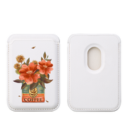 Coffee Floral MagSafe Wallet- White
