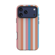 iPhone Tough Case - Coral Pink Stripe