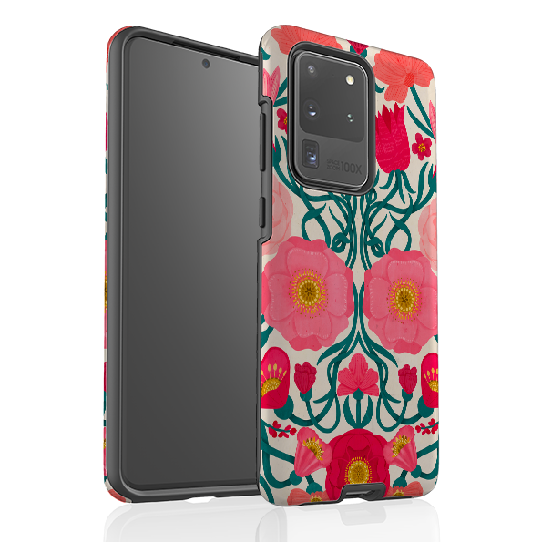 Samsung Tough Case - Cream Flora By Nina Pace