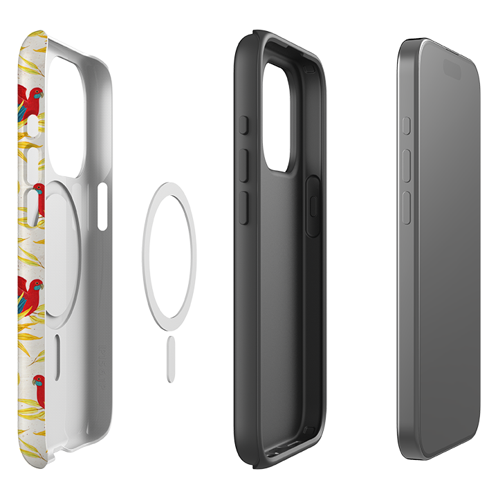 iPhone MagSafe Tough Case - Crimson Rosella By Katherine Quinn