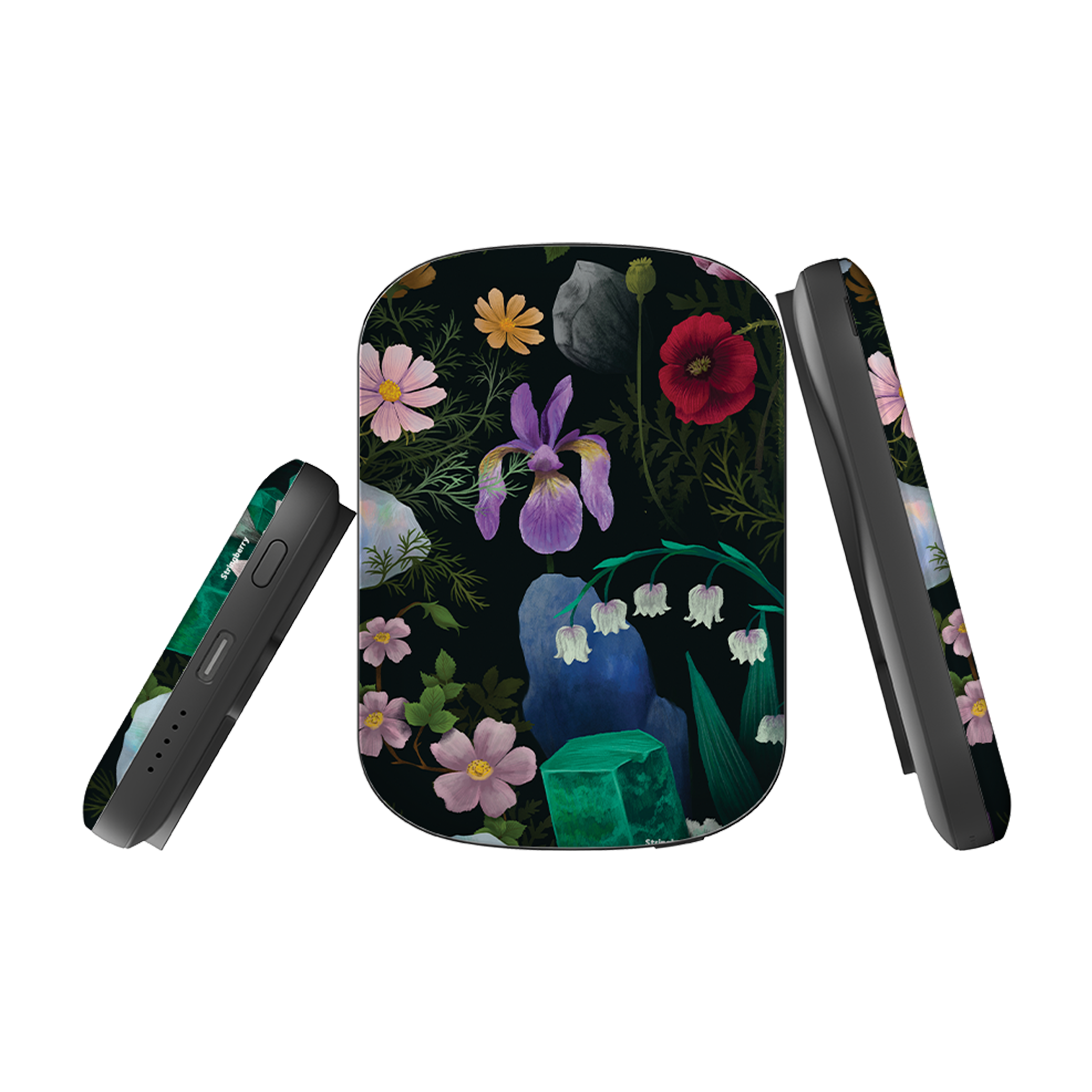 MagSafe Power Bank - Crystal Flowers II By Anna Stead