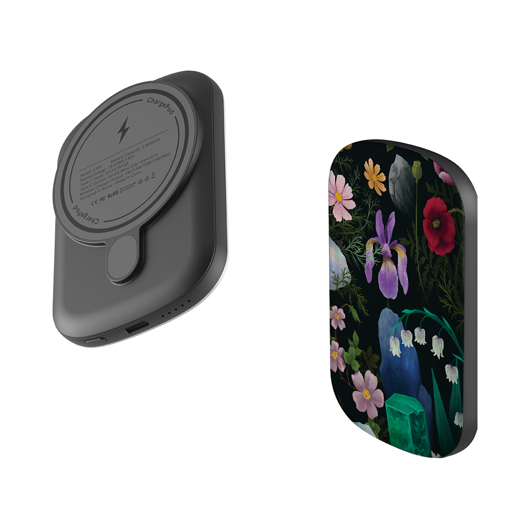 MagSafe Power Bank - Crystal Flowers II By Anna Stead