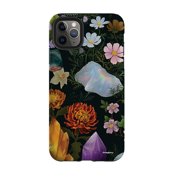 iPhone Tough Case - Crystal Flowers By Anna Stead