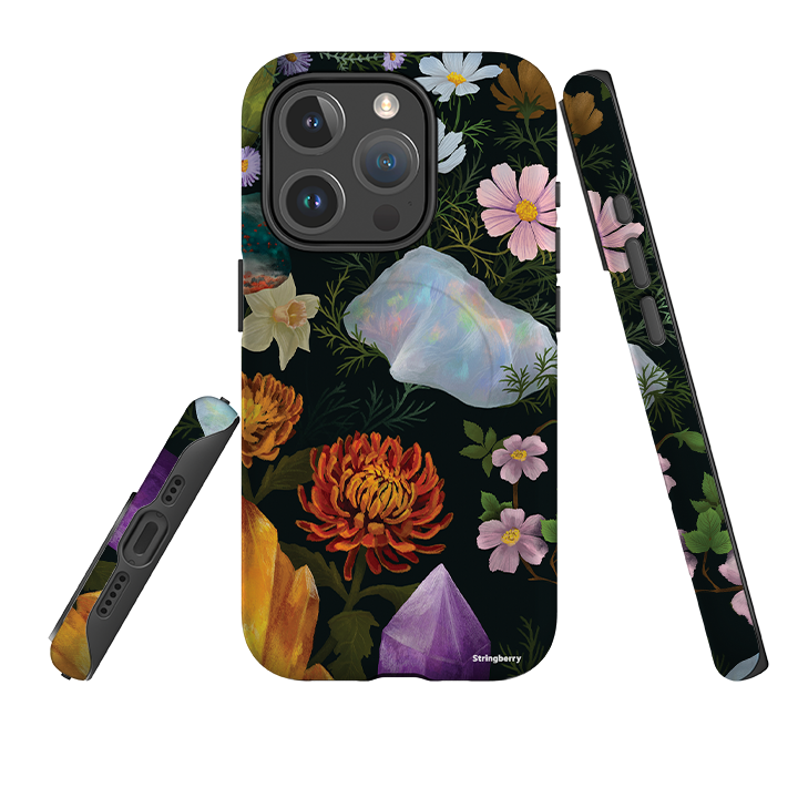 iPhone MagSafe Tough Case - Crystal Flowers By Anna Stead