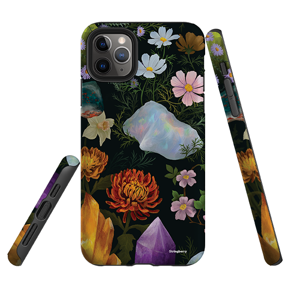 iPhone Tough Case - Crystal Flowers By Anna Stead