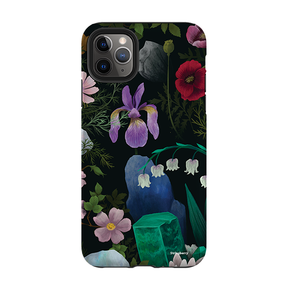 iPhone Tough Case - Crystal Flowers II By Anna Stead