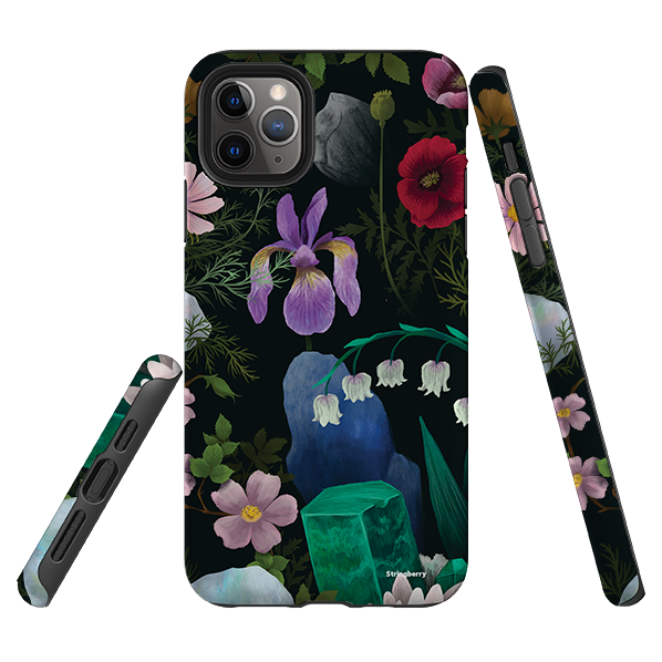 iPhone Tough Case - Crystal Flowers II By Anna Stead