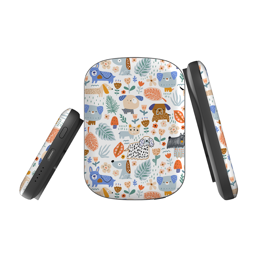 MagSafe Power Bank - Dog Floral Pattern