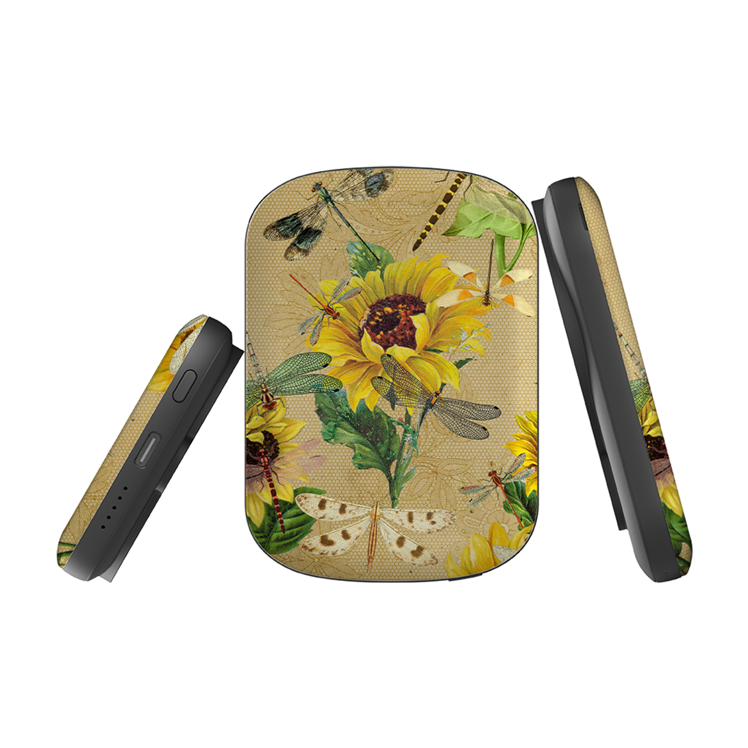 MagSafe Power Bank - Dragonflies and Sunflowers