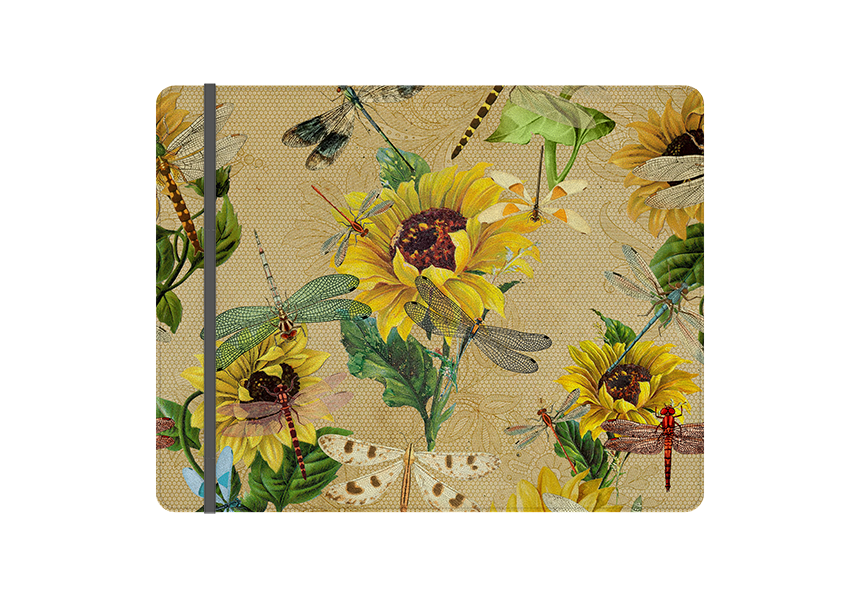 Dragonflies And Sunflower Folio Notebook