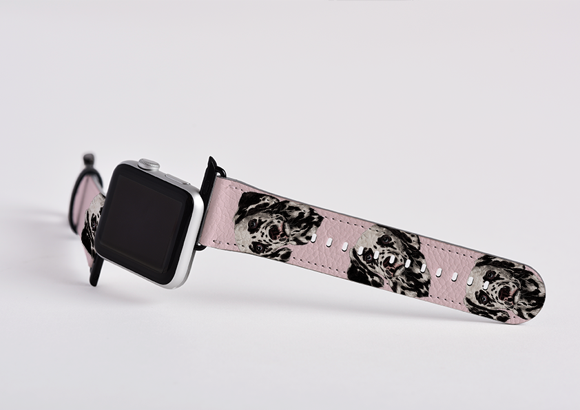 Dalmatian New Pink Apple Watch Strap Stringberry