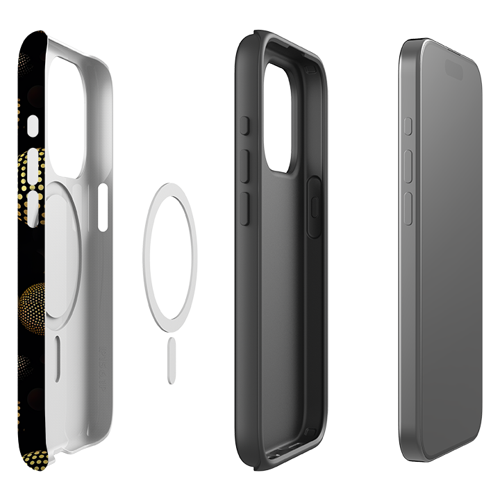 iPhone MagSafe Tough Case - Dark Polka