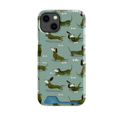 Dash Dogs Green By Katherine Quinn Case and Card Case