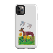 iPhone Tough Case - Days Of Dogs I By Tracey English