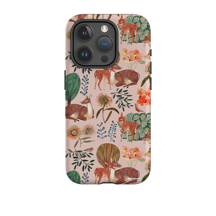 iPhone Tough Case - Deer Pattern By Caroline Bonne Muller