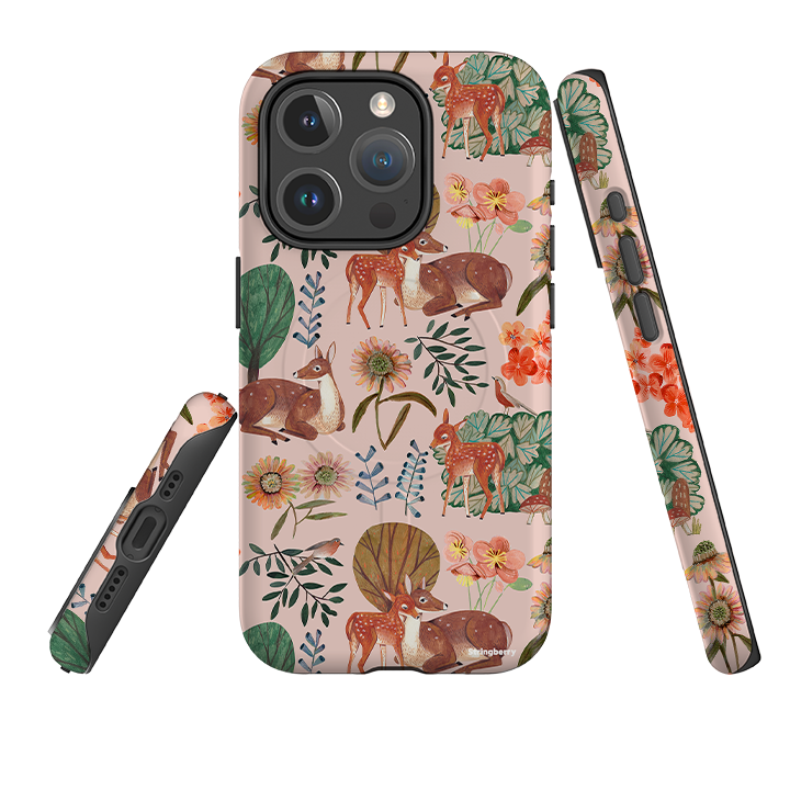 iPhone MagSafe Tough Case -  Deer Pattern By Caroline Bonne Muller