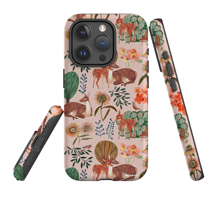 iPhone Tough Case - Deer Pattern By Caroline Bonne Muller