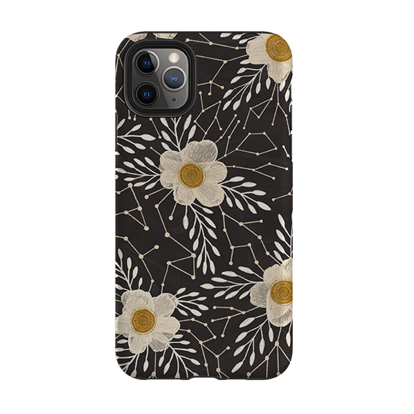 iPhone Tough Case - Delicate Floral Dark By Nina Pace