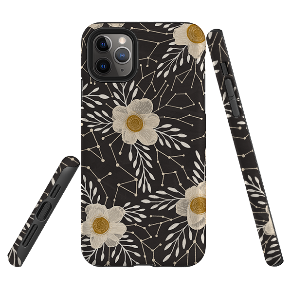 iPhone Tough Case - Delicate Floral Dark By Nina Pace