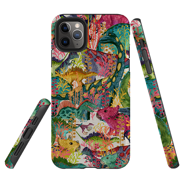 iPhone Tough Case - Dinosaur Jamboree By Katherine Quinn