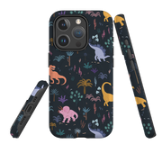 iPhone MagSafe Tough Case - Dinosaur Pattern Dark By Meghann Rader