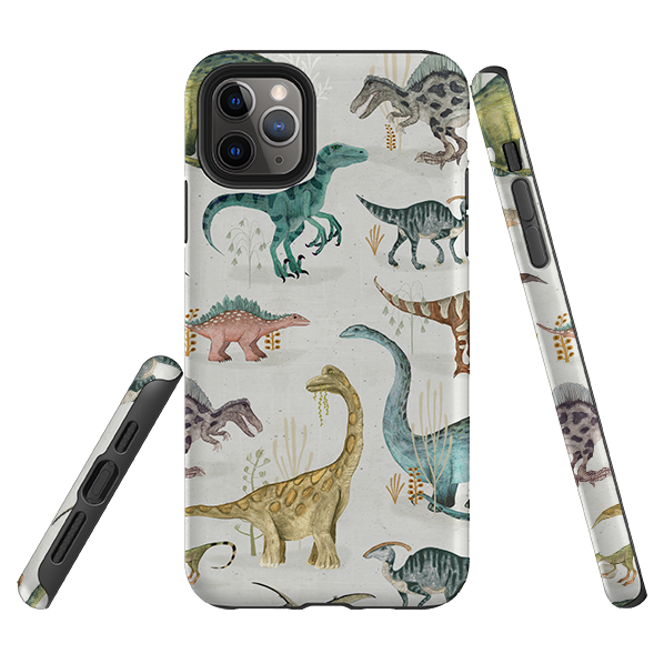 iPhone Tough Case - Dinosaur Pastel By Katherine Quinn