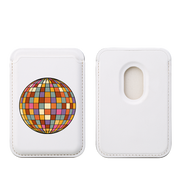 Disco Globe MagSafe Wallet- White