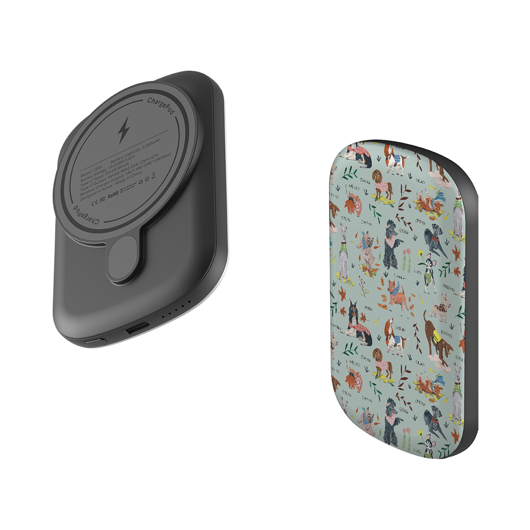 MagSafe Power Bank - Dog Pattern II By Caroline Bonne Muller