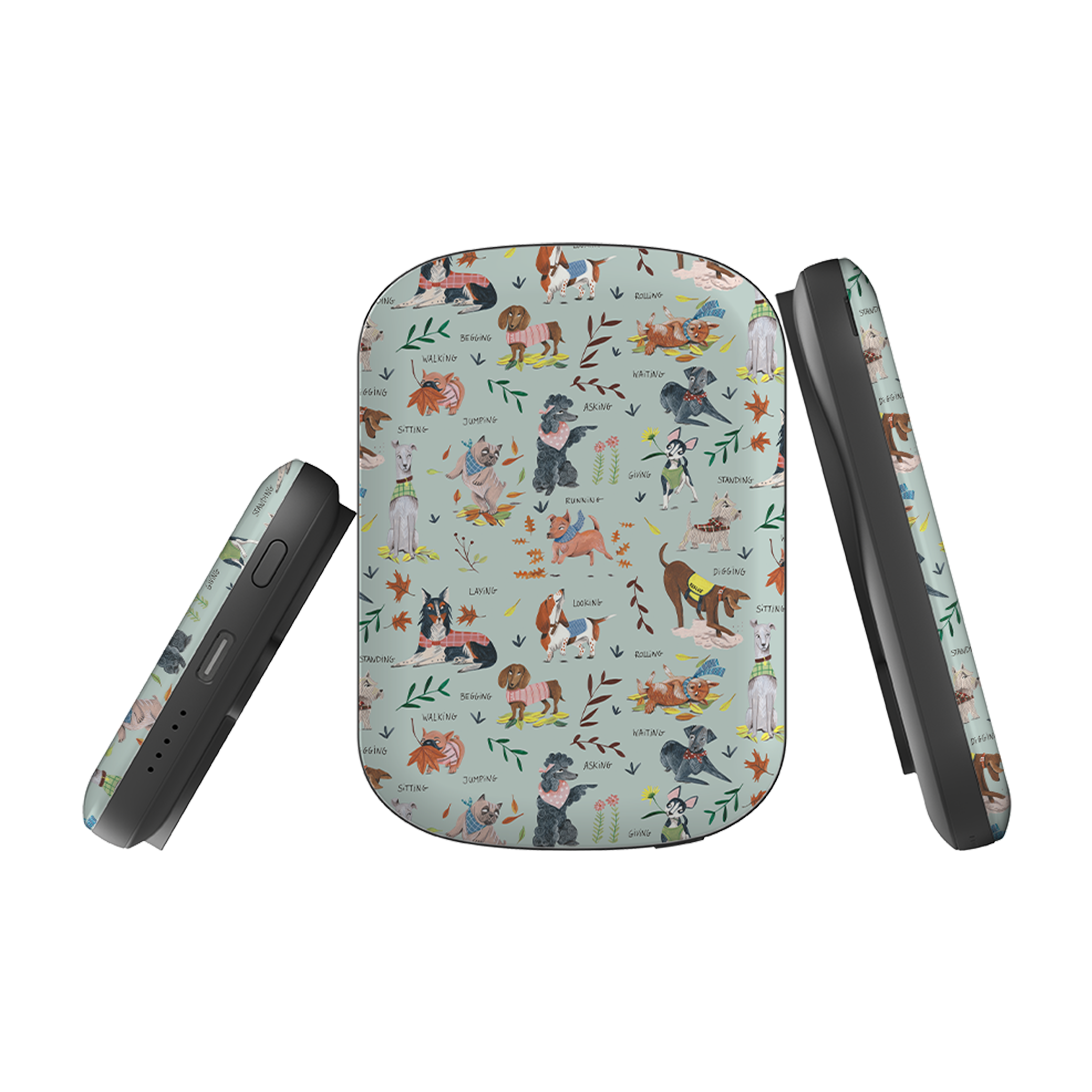 MagSafe Power Bank - Dog Pattern II By Caroline Bonne Muller