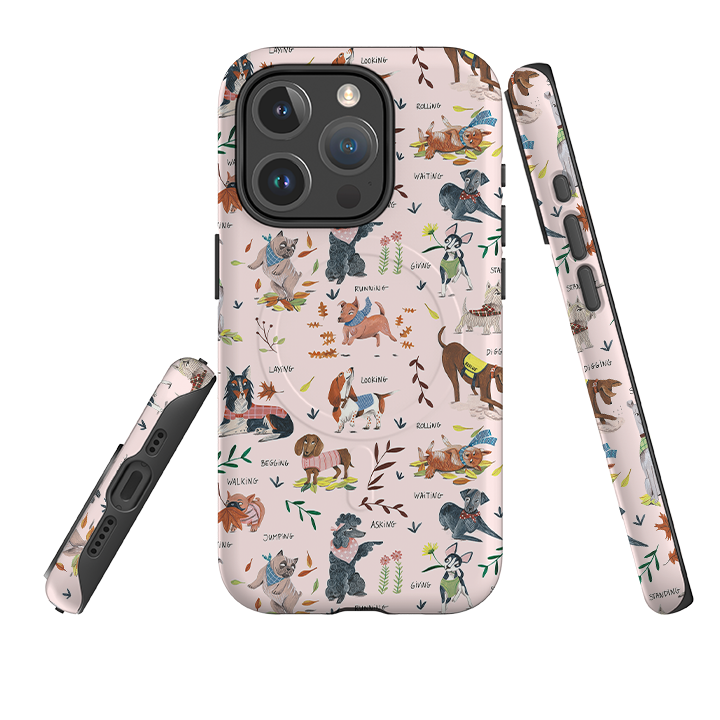 iPhone MagSafe Tough Case -  Dog Pattern By Caroline Bonne Muller