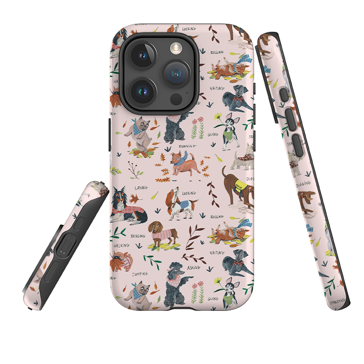 iPhone Tough Case - Dog Pattern By Caroline Bonne Muller