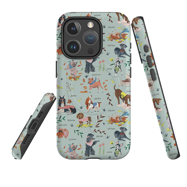 iPhone MagSafe Tough Case -  Dog Pattern II By Caroline Bonne Muller