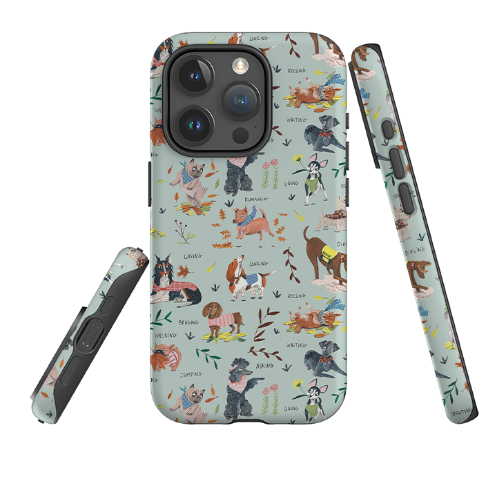 iPhone Tough Case - Dog Pattern II By Caroline Bonne Muller