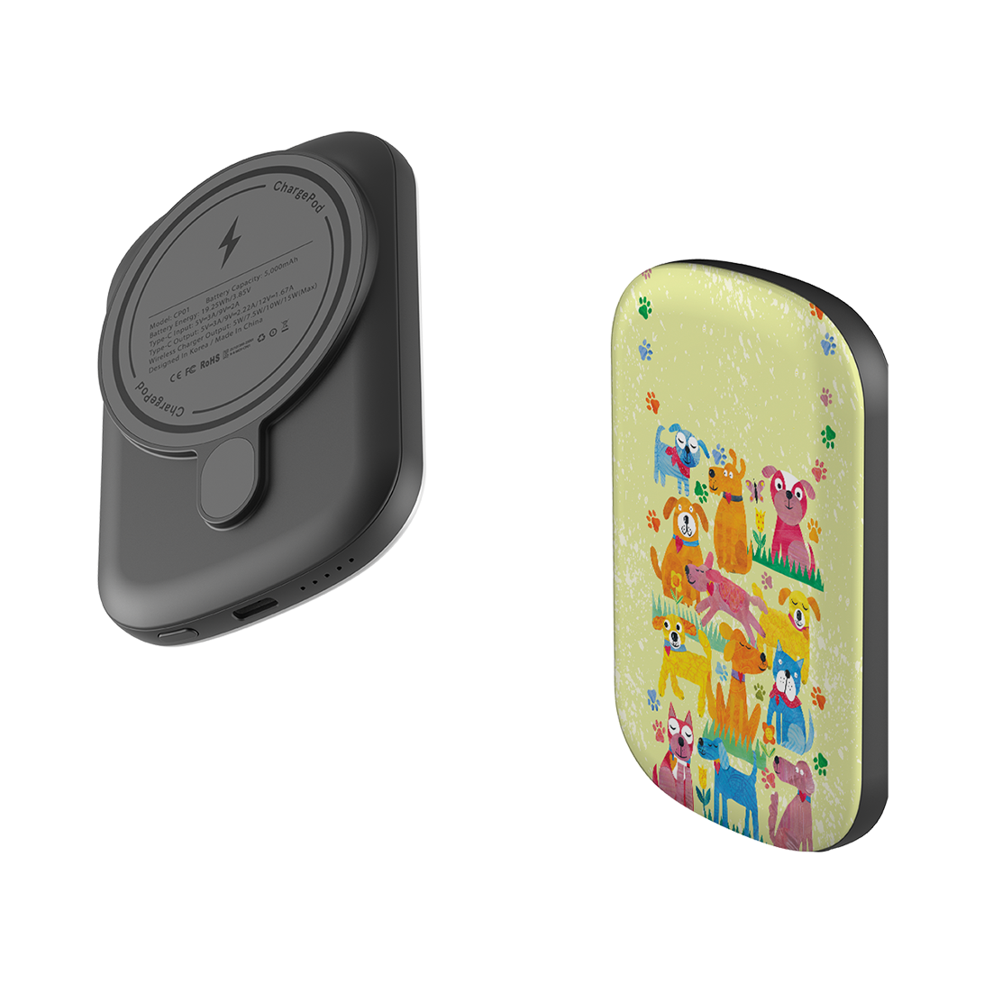 MagSafe Power Bank - Dogs In The Park By Tracey English