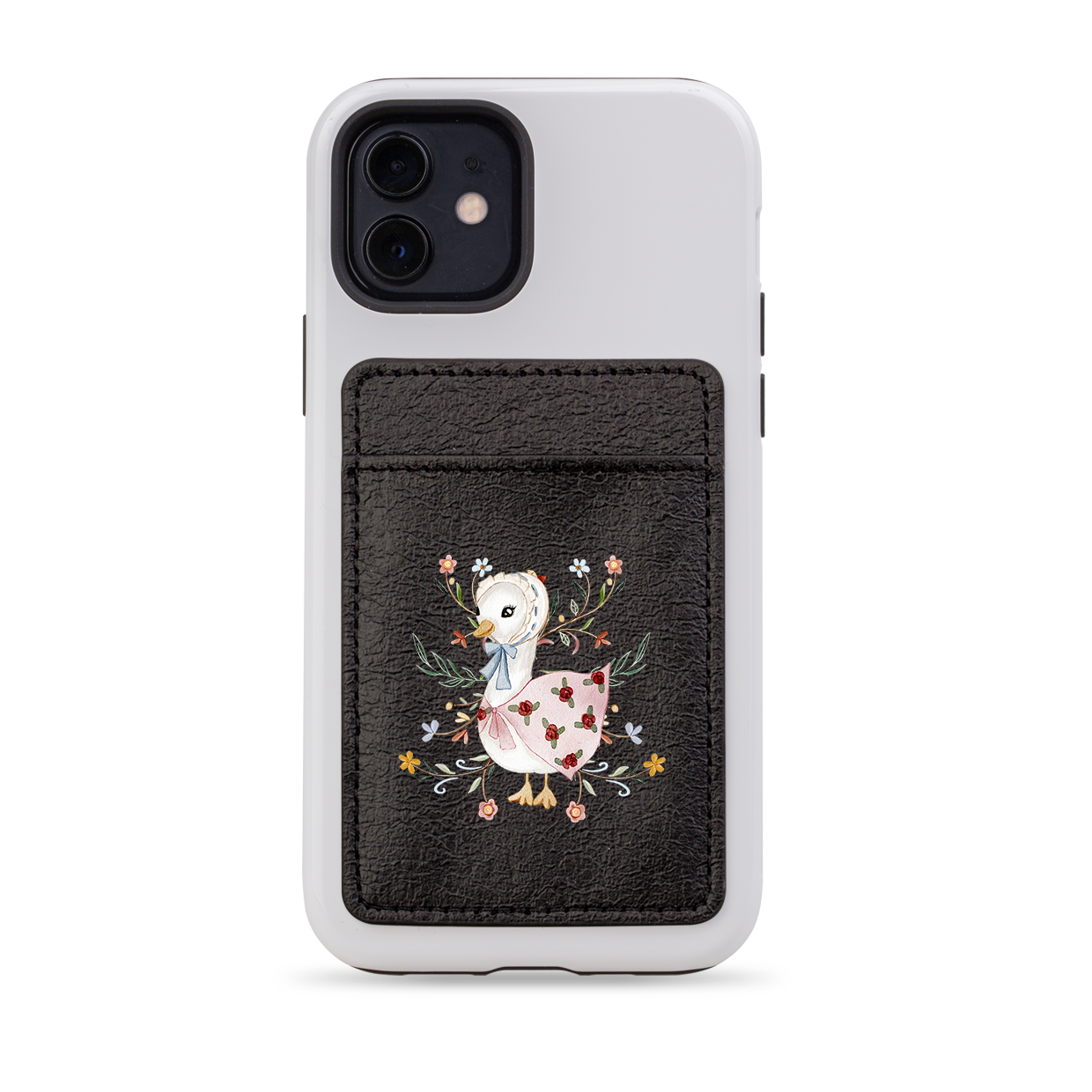Duck Floral MagSafe Wallet- Black