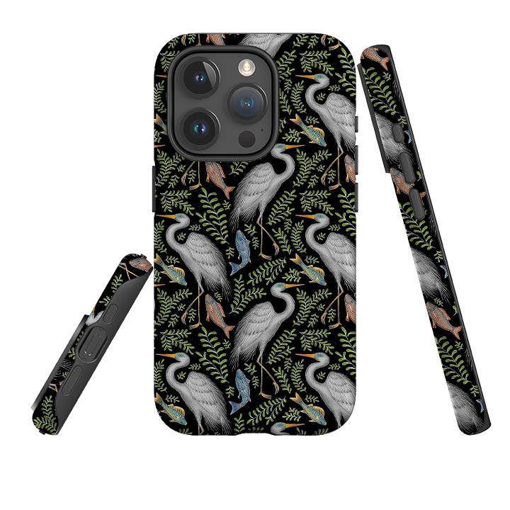 iPhone Tough Case - Egret Pattern By Catherine Rowe