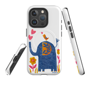 iPhone MagSafe Tough Case - Elephant In Love By Tracey English