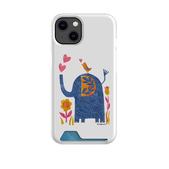 Elephant In Love Case and Card Case By Tracey English