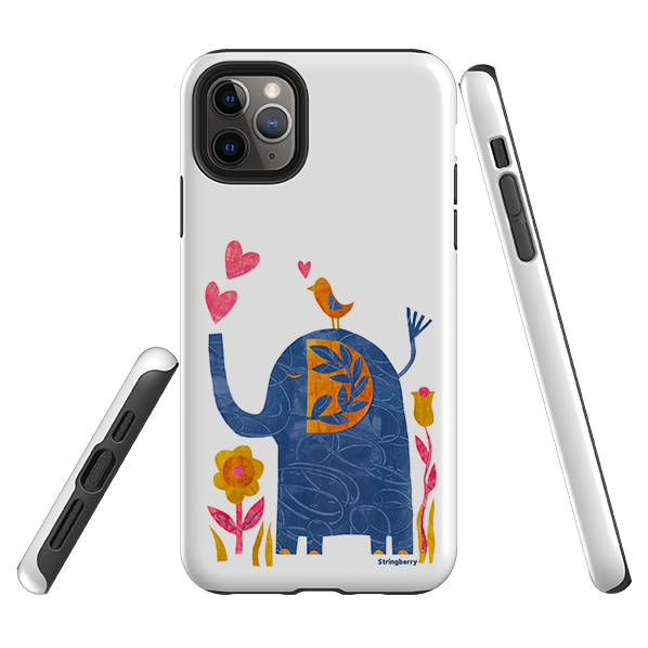 iPhone Tough Case - Elephant In Love By Tracey English