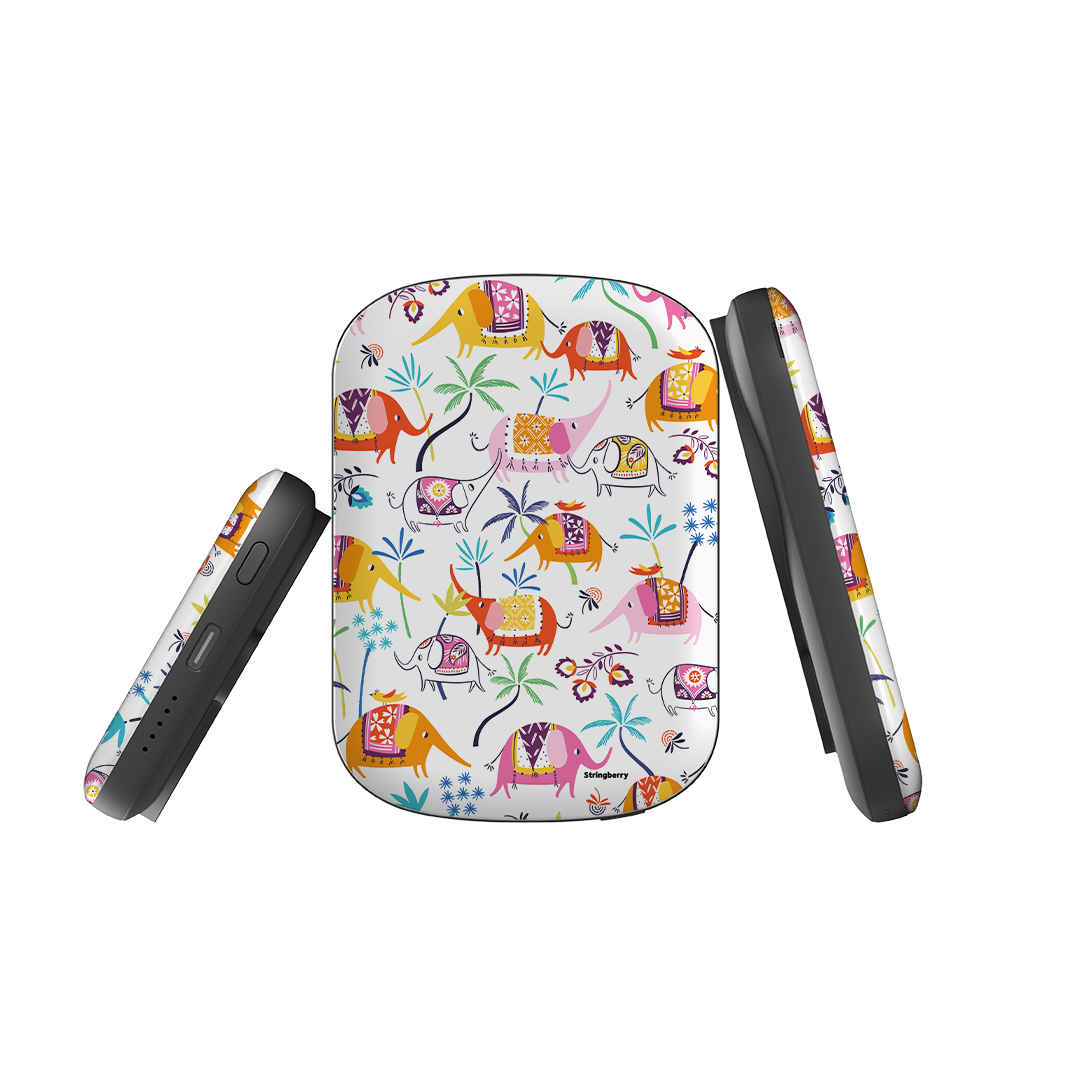 MagSafe Power Bank - Elephants And Trees By Ali Brookes