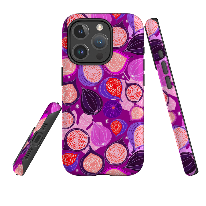 iPhone MagSafe Tough Case -  Ficolino Purple Pattern By Madalina Andronic