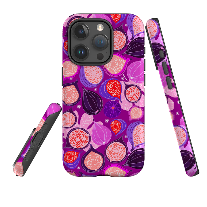 iPhone Tough Case - Ficolino Purple Pattern By Madalina Andronic